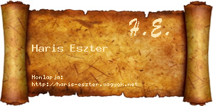 Haris Eszter névjegykártya